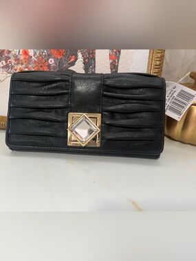 Michael Kors Black Ruched wallet
